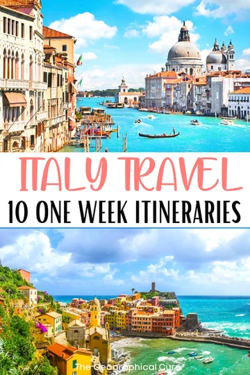pin for one week in Italy itineraries