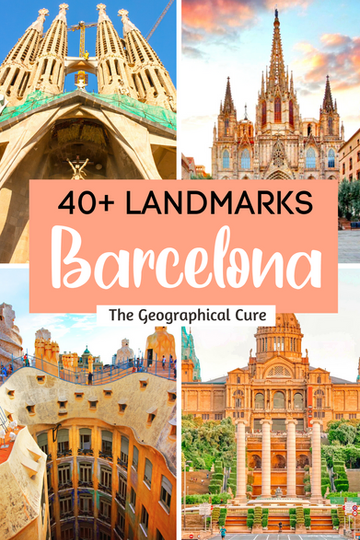 Pinterest pin for landmarks in Barcelona