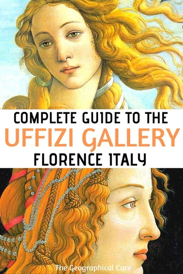 pin for guide to the Uffizi Gallery in Florence Italy with tips for visiting