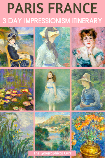 3 days in Paris itinerary on the Impressionism Trail