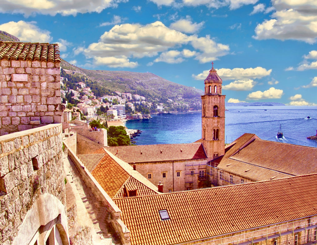 cityscape of Dubrovnik seen from the city walls