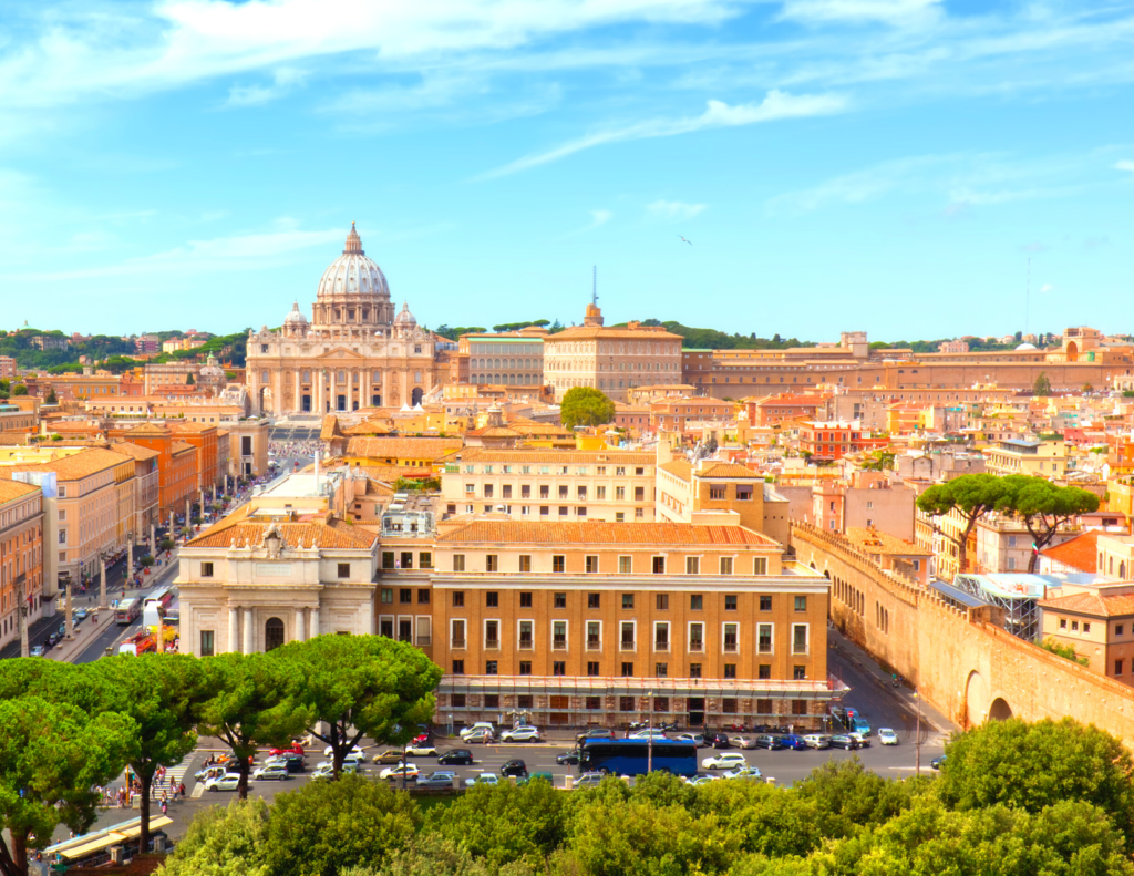 view of Vatican from Castle Sant'Angelo