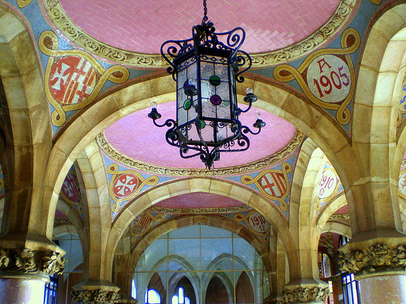 wrought iron lamp in Sant Pau