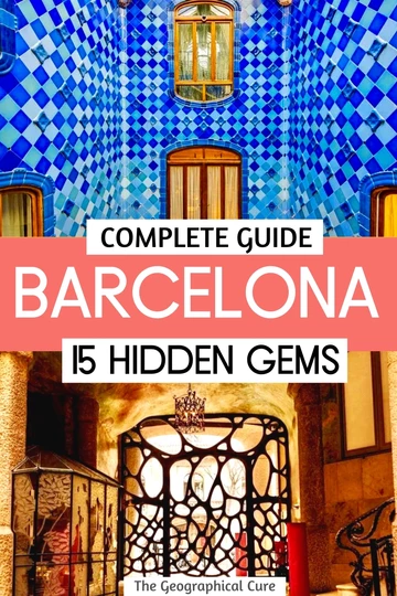 pin for hidden gems and secret spots in Barcelona Spain