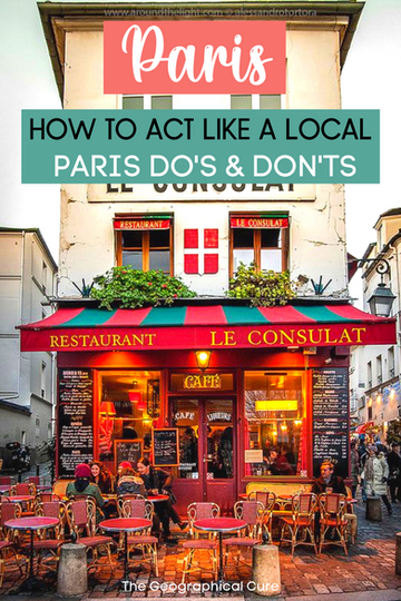 Pinterest pin for tips for visiting Paris like a local