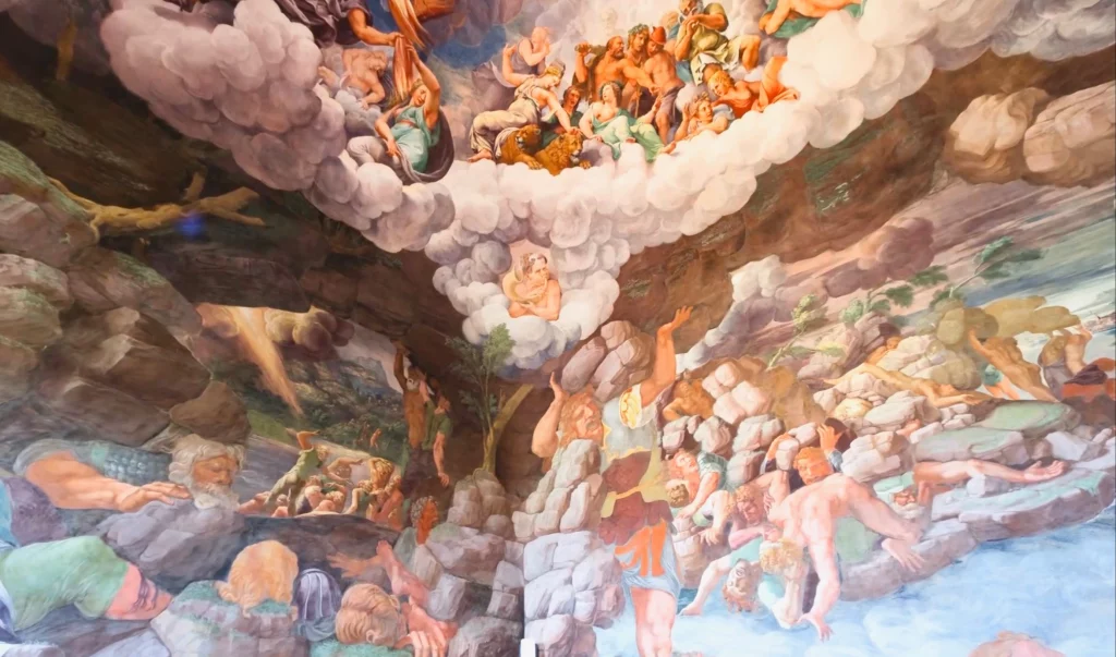 frescos in Hall of the Giants