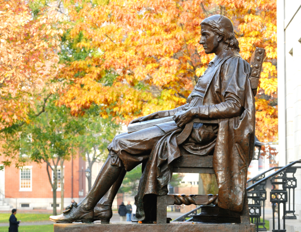 sculpture in Harvard Yard