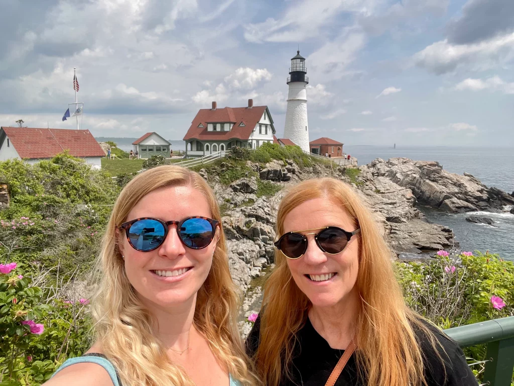 my daughter and I at the lighthouse