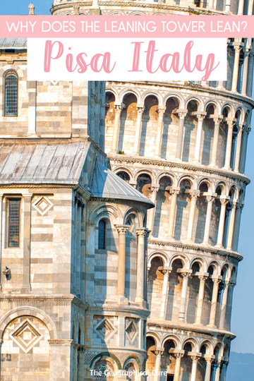 Pinterest pin for the Leaning Tower of Pisa