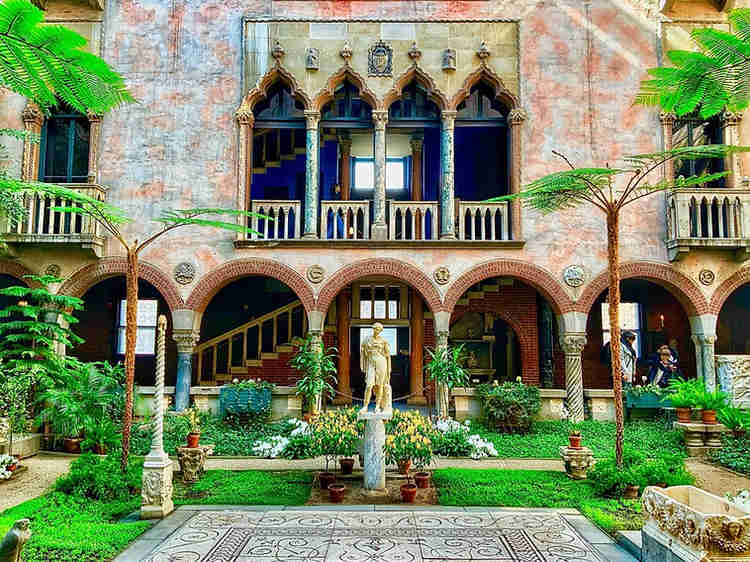 courtyard of the Isabella Stewart Gardner Museum in Boston