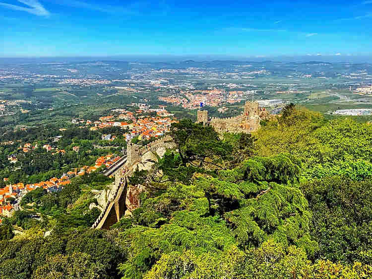 aerial view of the Moorish Castle