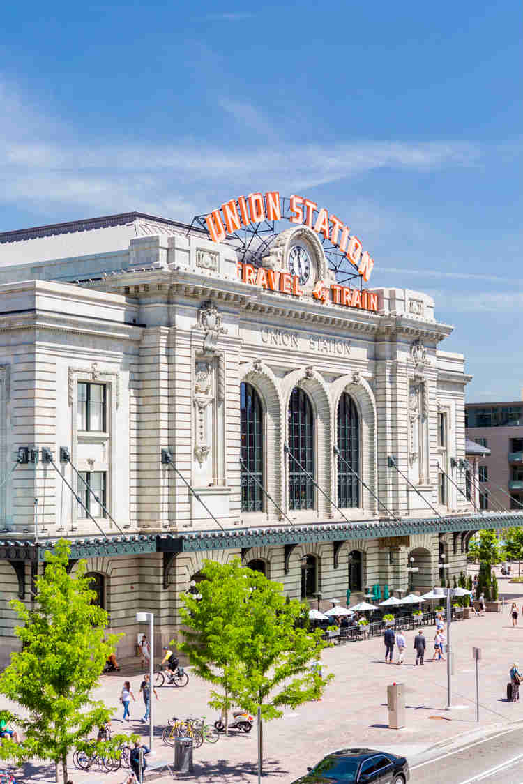 the Beaux Art Union Station building, a historic landmark in that you should put on your one day in Denver itinerary