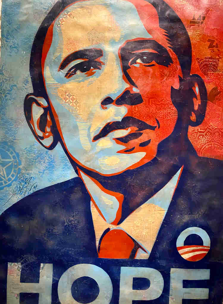 Shepard Fairey, Portrait of Barack Obama, 2008