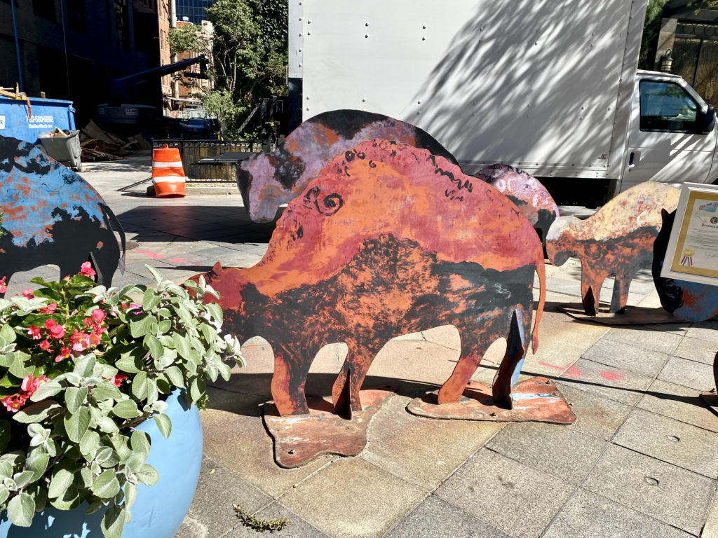 sculptures on the 16th Street Mall in Denver