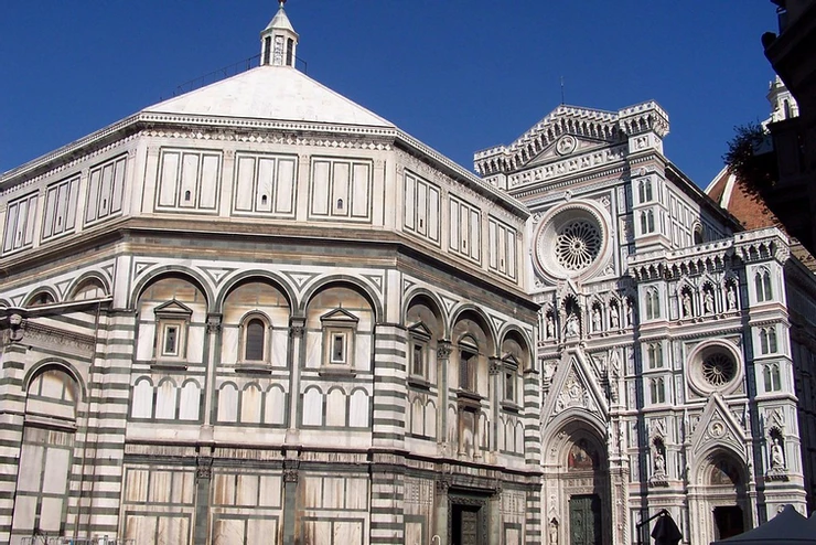 the facade of Florence's Baptistery