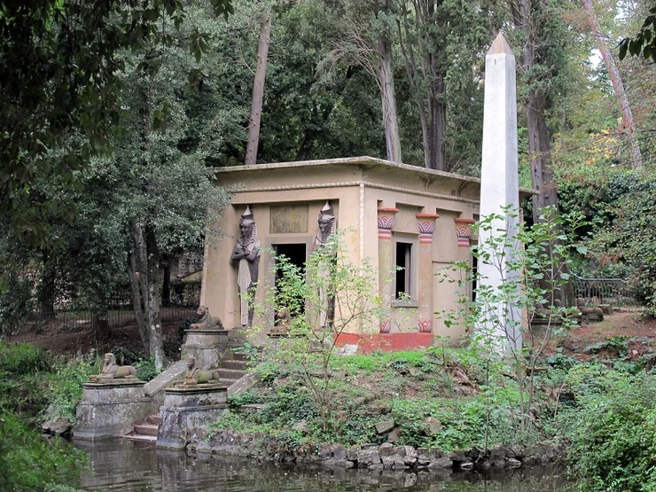 the Egyptian Temple in the Stibbert Gardens
