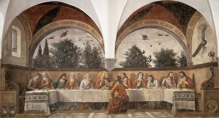 Ghirlandaio, The Last Supper, 1480 -- in Ognissanti