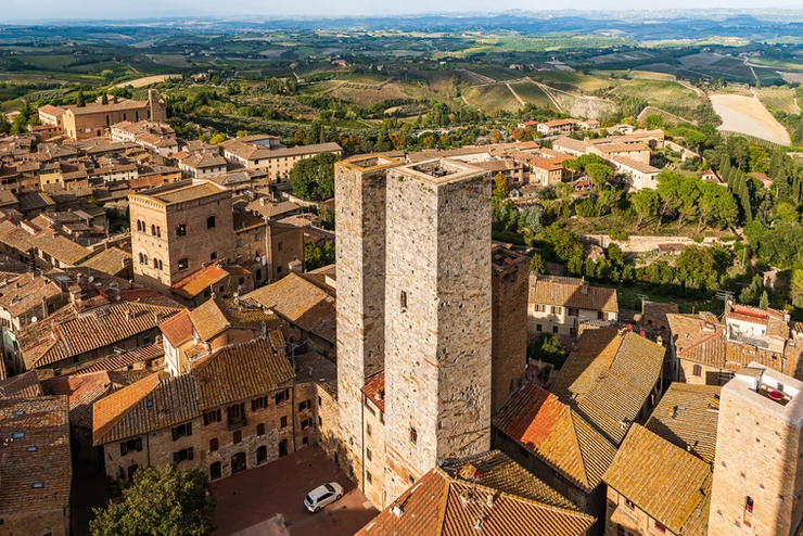 view of San Gimignano from the Torre Grossa