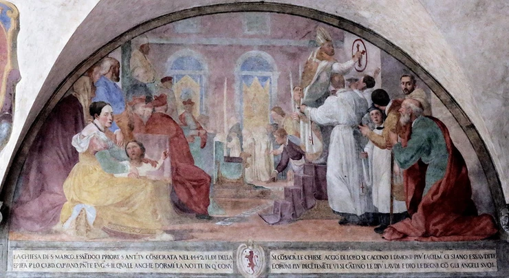 Fra Angelico lunette in the cloister of San Marco Monastery