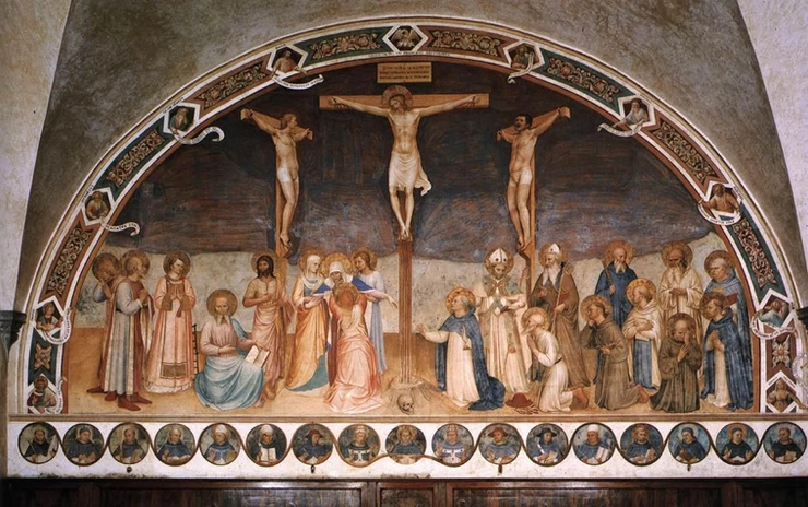 Fra Angelico, The Crucifixion with Saints, 1441 at San Marco Monastery