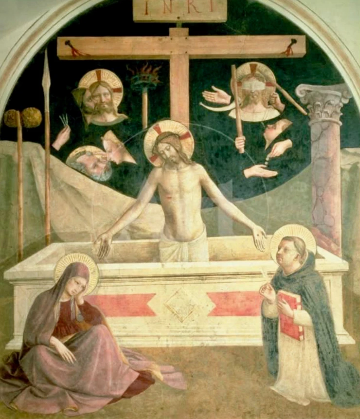 Fra Angelico, Man of Sorrow -- above the Refectory door