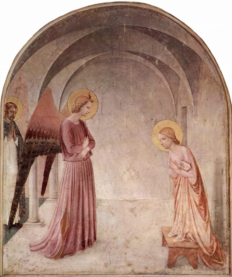 Fra Angelico, Annuciation, 1438 -- in Cell 3