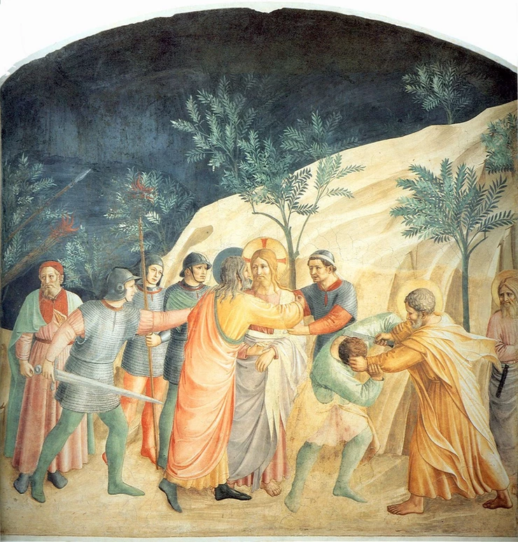 The Arrest of Christ in Fra Angelico's personal cell in San Marco Monastery 