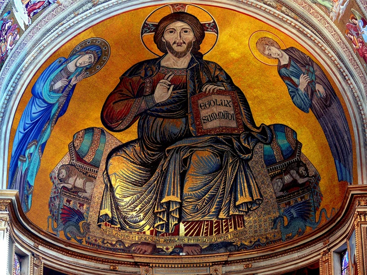 mosaics attributed to Cimabue in the apse of Pisa's Duomo