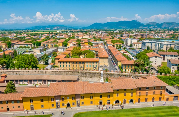 view from the Leaning Tower of Pisa