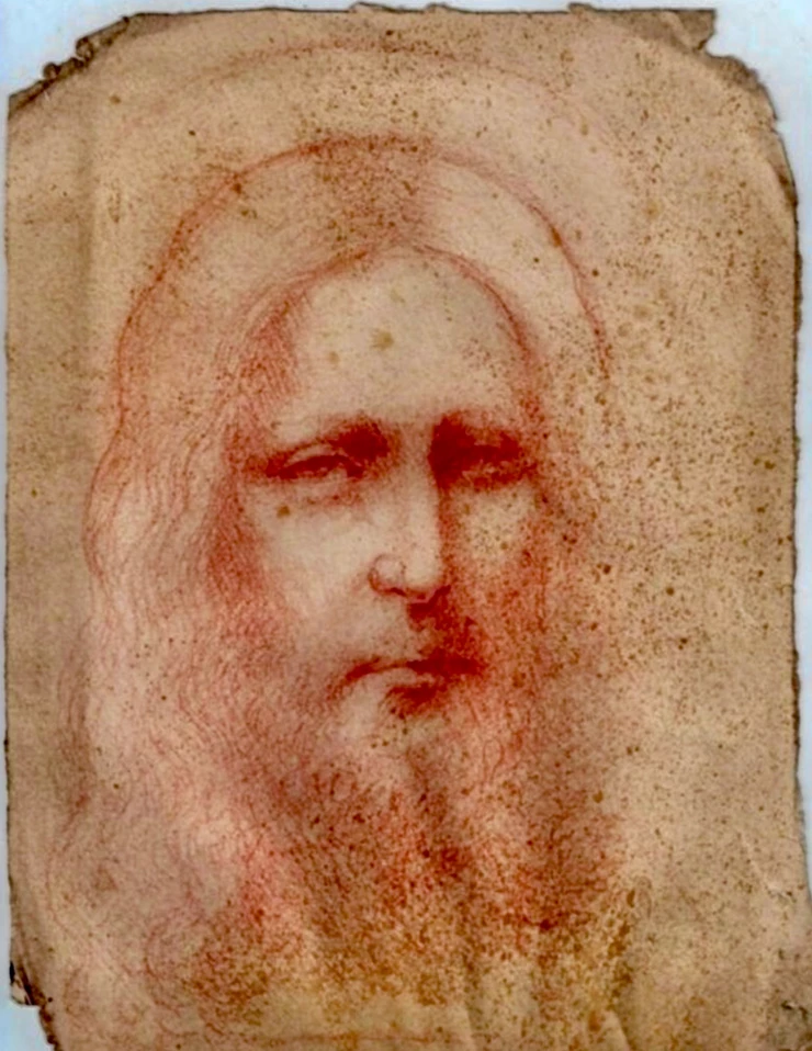 newly found sketch of Jesus Christ attributed to Leonardo