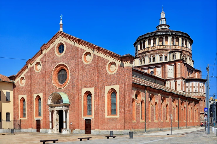 the church of Santa Maria delle Grazie, a UNESCO site housing Leonardo's The Last Supper