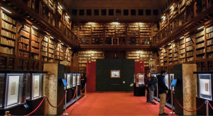 the Ambrosiana Library in Milan, housing Leonardo's Codex Atlanticus