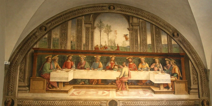 Perugino, The Last Supper, 1493-96 -- in Florence's Convent of the Tertiary Franciscans