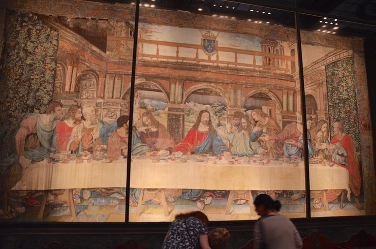 Raphael-designed tapestry of The Last Supper in the Vatican Pinacoteca