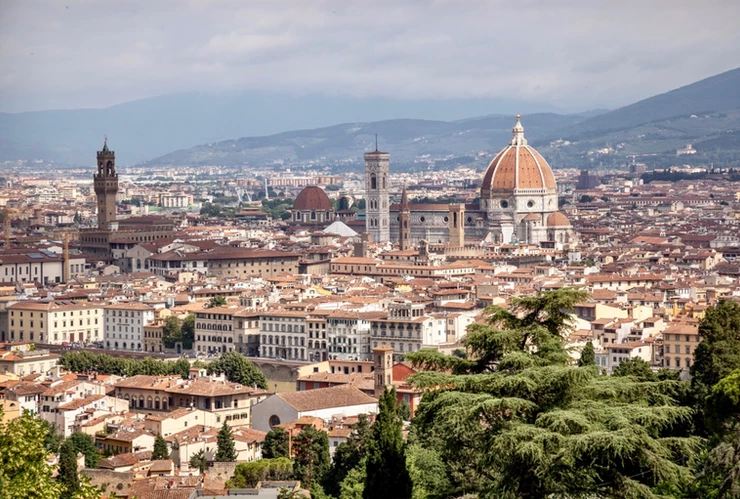 view of Florence from San Miniato al Monte
