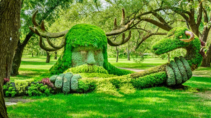 plant sculpture in Montreal's Botanical Garden