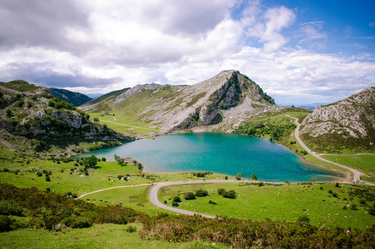 the lakes of Covadonga in Asturias