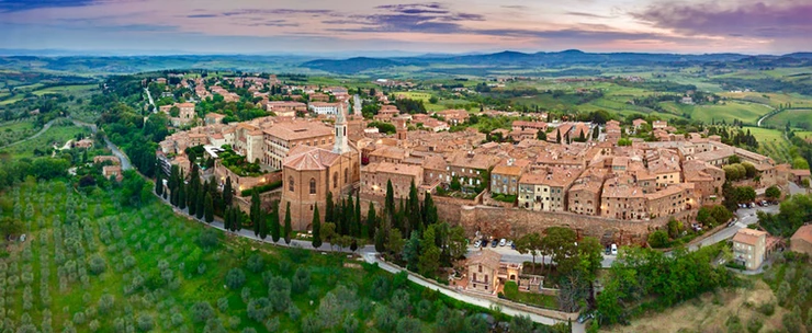 the UNESCO-listed town of Pienza in southern Tuscany