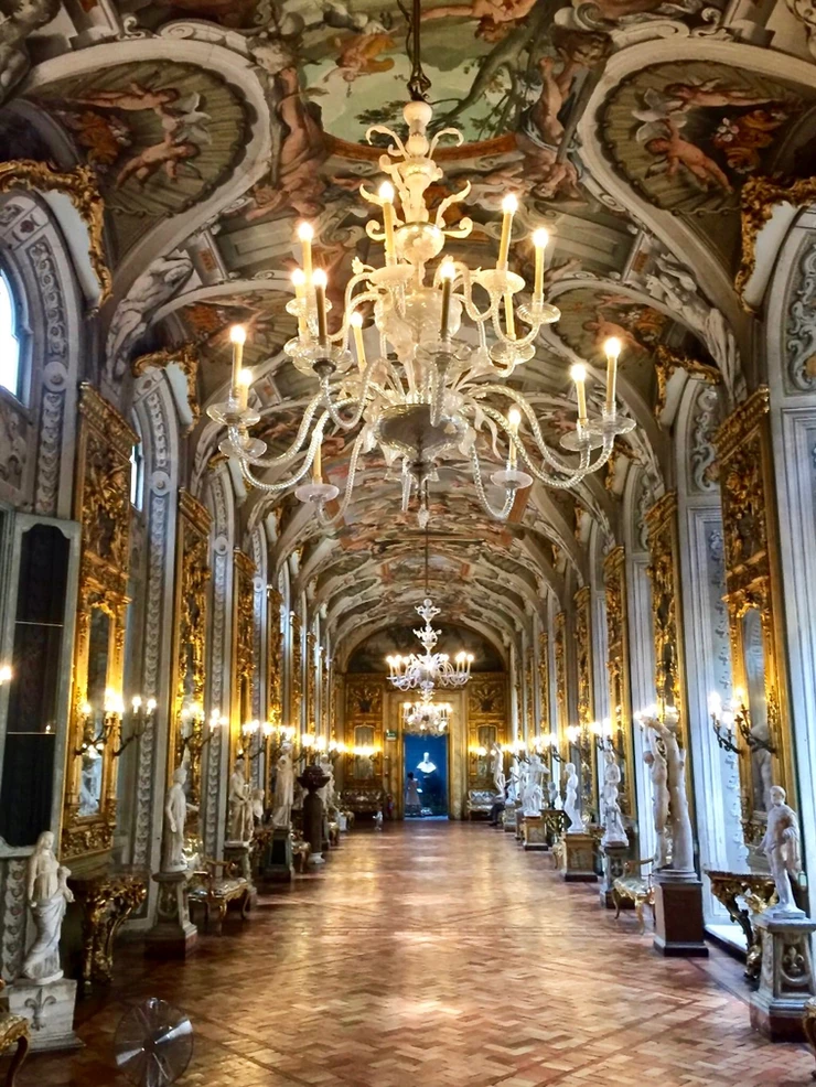 the Hall of Mirrors in the Palazzo Doria Pamphilj