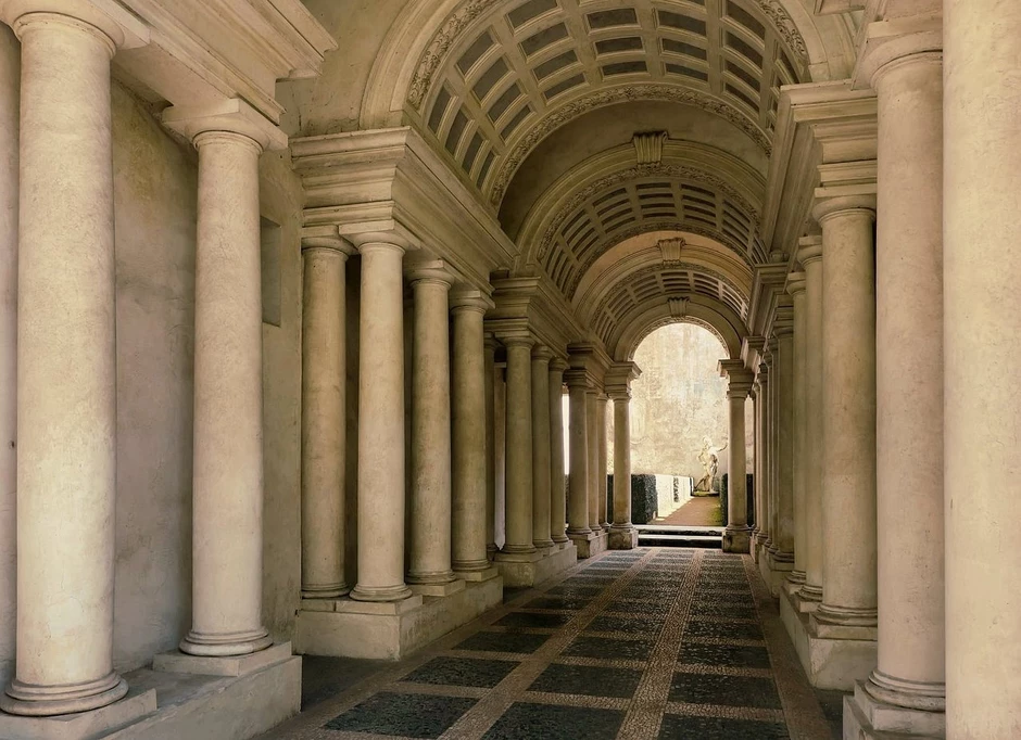 the Borromini Perspective Gallery in Palazzo Spada