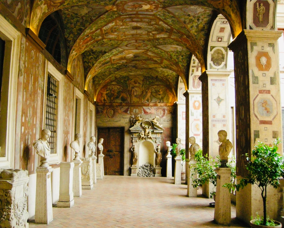 frescoed loggias in the Palazzo Altemps