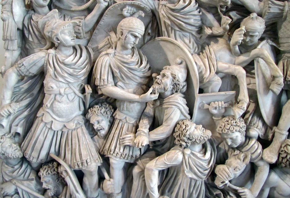  Ludovisi Battle Sarcophagus in the Palazzo Altemps in Rome