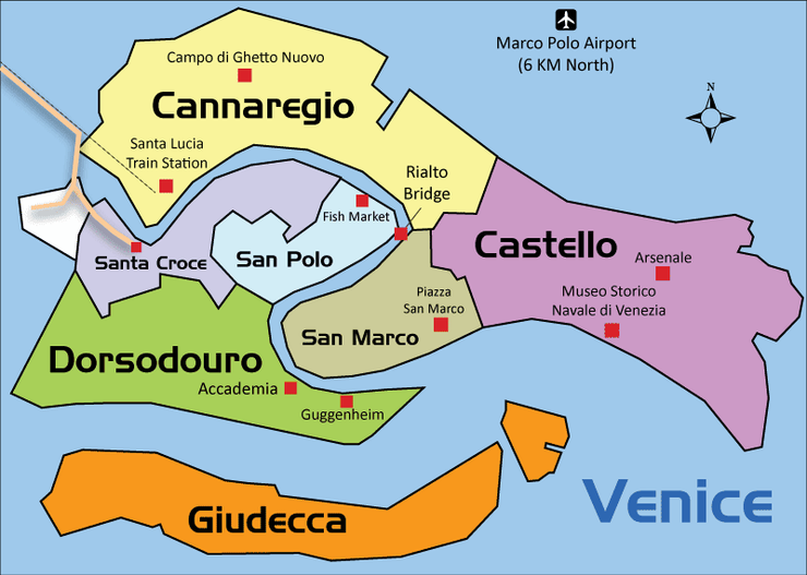 map of Venice's neighborhoods