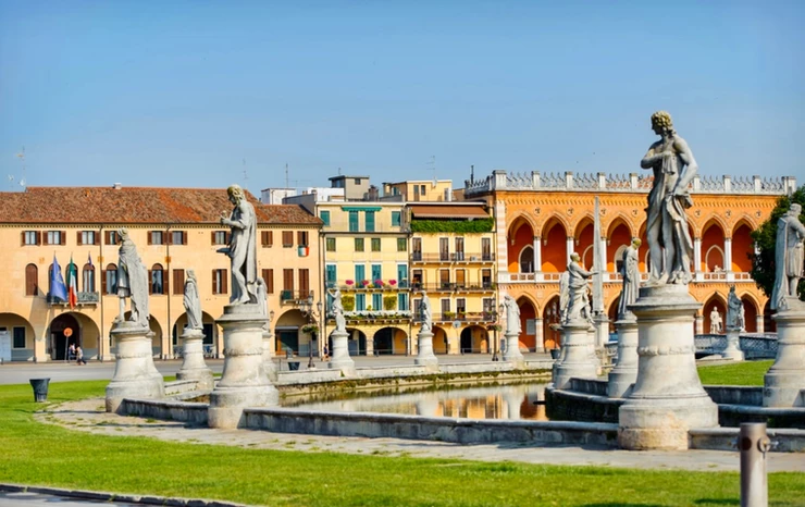 the main square in pretty Padua