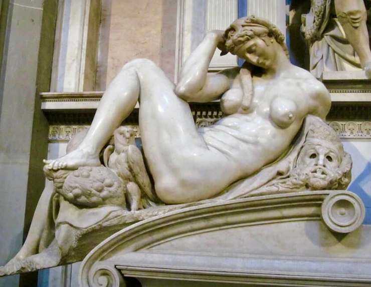 Michelangelo, Night, 1520 -- in the Medici Chapel
