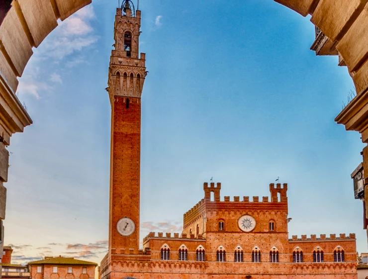 view of Palazzo Publicco in Siena