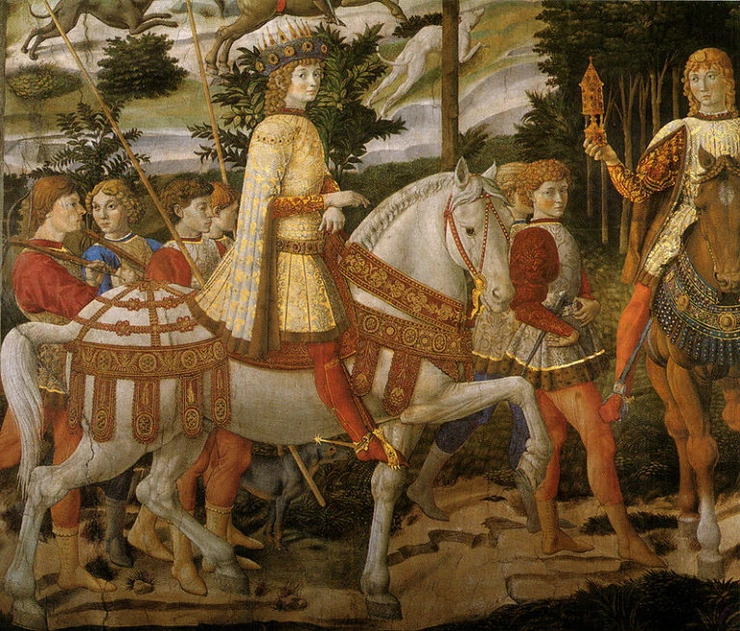 portrait of Lorenzo the Magnificent on the frescos of the Magi Chapel