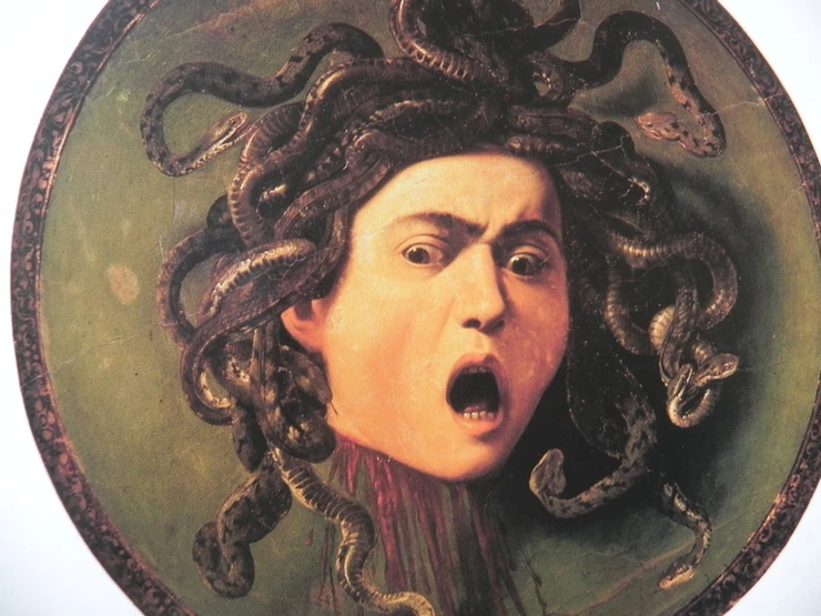 Caravaggio, Medusa, 1598, one of the most famous paintings in Florence