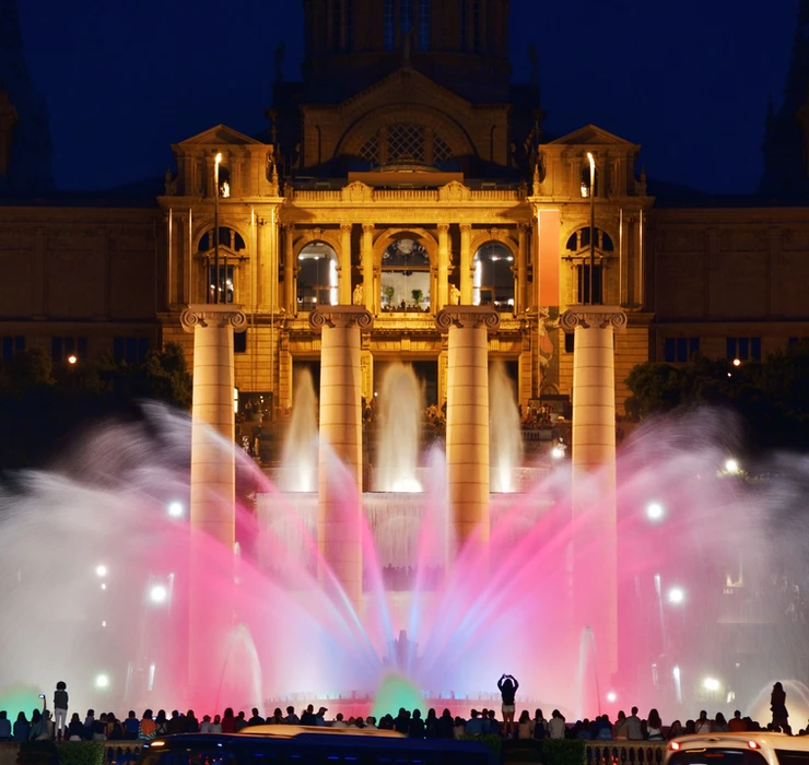 Magic Fountain light show at Placa Espanya