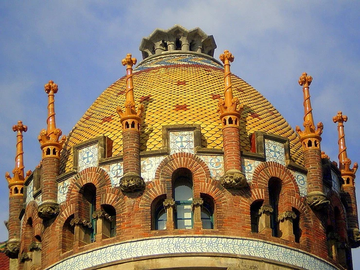 the tiled dome of the Hospital de Sant Pau